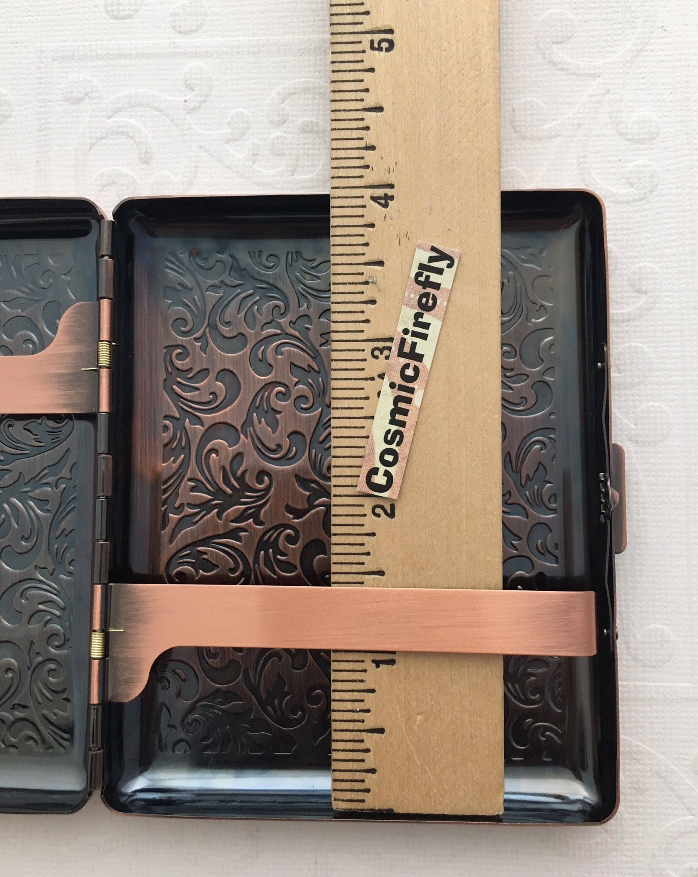 NEW Big Cigarette Case Antiqued Copper Color Vintage Style Large Metal  Steampunk Wallet