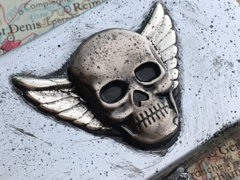 Small Pill Box Skull /& Wings Tiny Size Metal Pill Case Gothic Victorian Steampunk Pirate Accessories