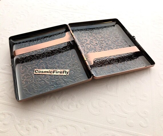 NEW Big Cigarette Case Antiqued Copper Color Vintage Style Large Metal  Steampunk Wallet
