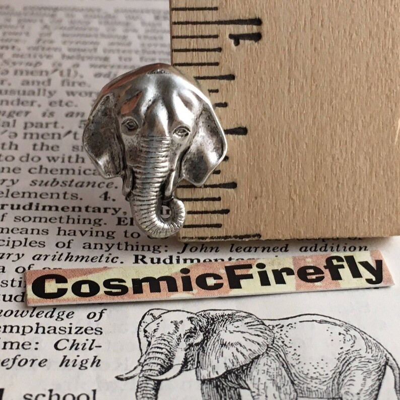Elephant Tie Tack Silver Plated Lapel Pin Gothic Victorian Etsy