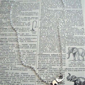 Tiny Lucky Elephant Necklace Plated Silver Tone Metal Fashion Jewelry Clasp Trunk Up For Good Luck Novelty Costume Jewelry FREE Gift Box image 3