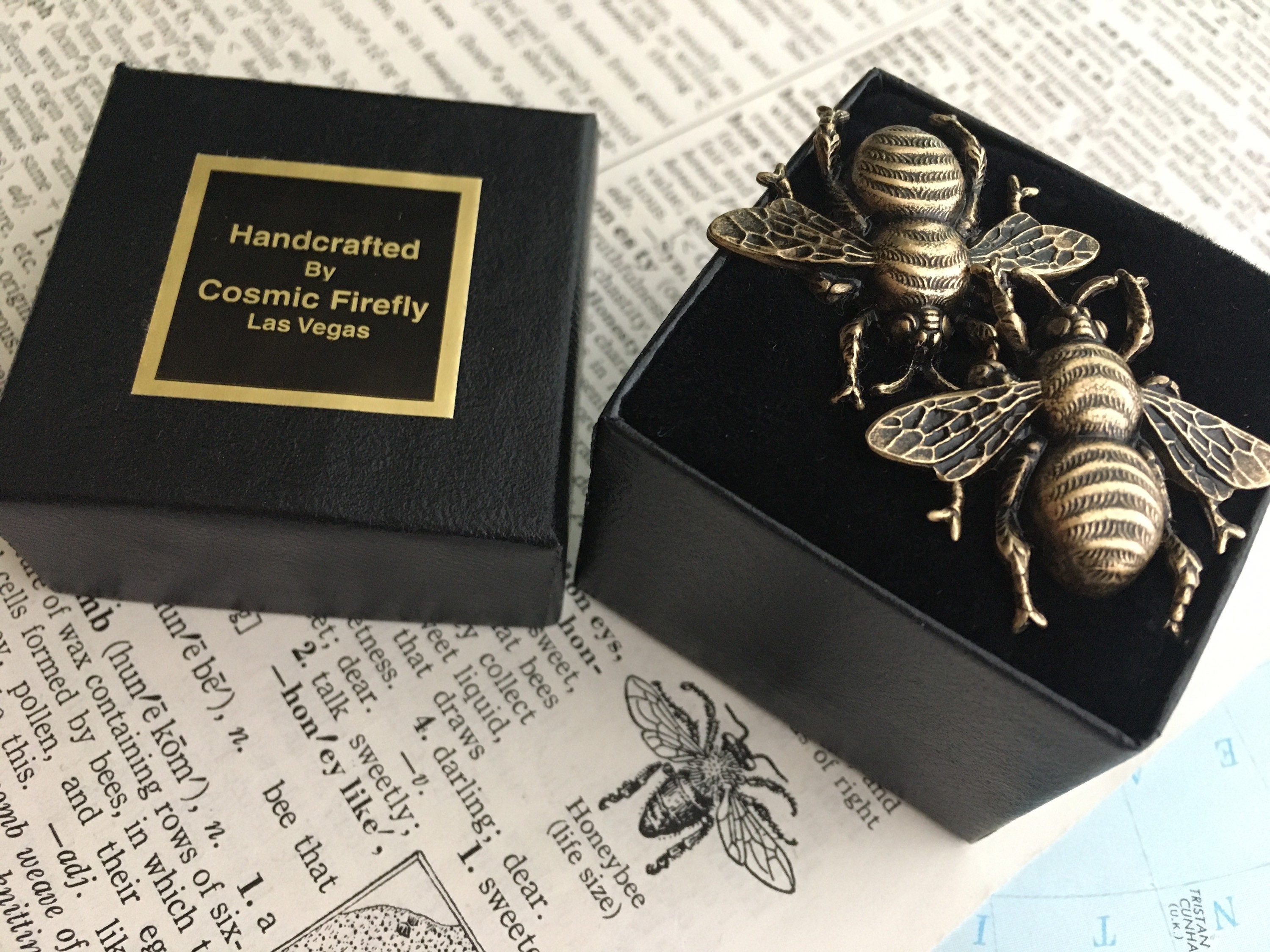 Men's Cufflinks Large Brass Bee Cufflinks Big Size - Etsy Australia