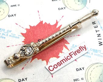 1950's Vintage Scepter Tie Bar Clip Her Royal Majesty Queen Elizabeth II King Charles SWANK