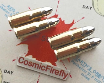 Vintage Double Bullets Cufflinks 1950's MCM SWANK
