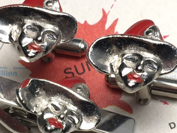 Small 1950's Vintage Fireman Cufflinks Red Fire H… - image 7