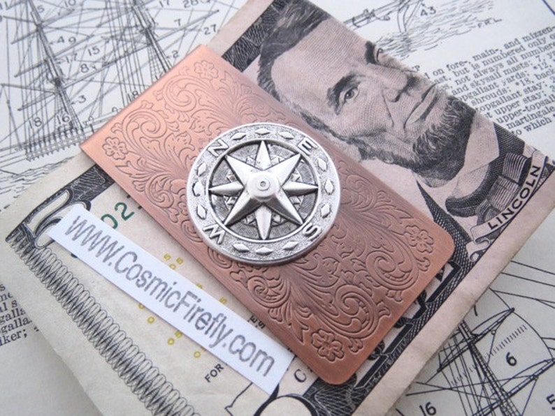 Nautical buy Compass Steampunk Money Clip NEW!