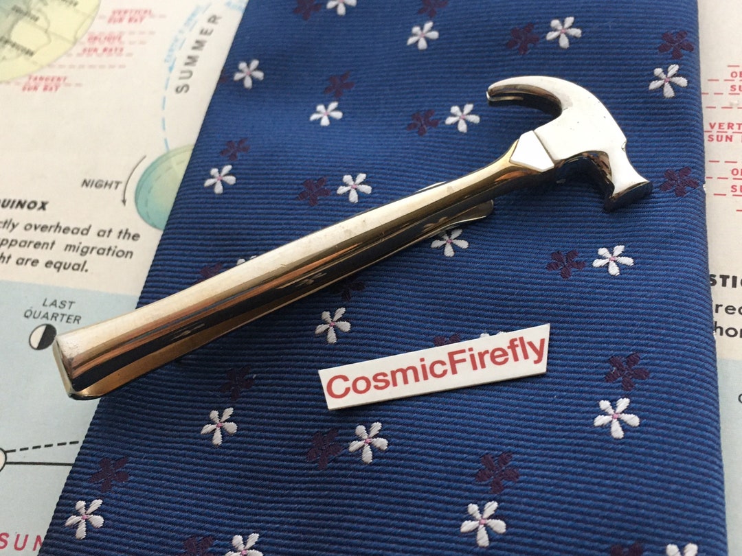 Mid Century Vintage Hammer Tie Bar Tool Clip Fathers Day Gift