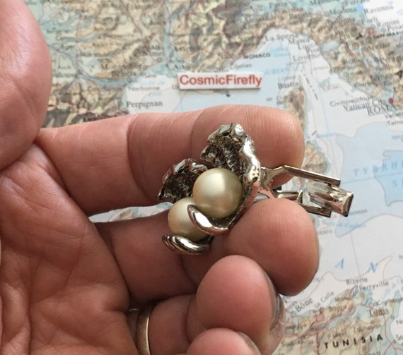 BIG Vintage Pearl Shell Cufflinks Nautical Cospla… - image 4