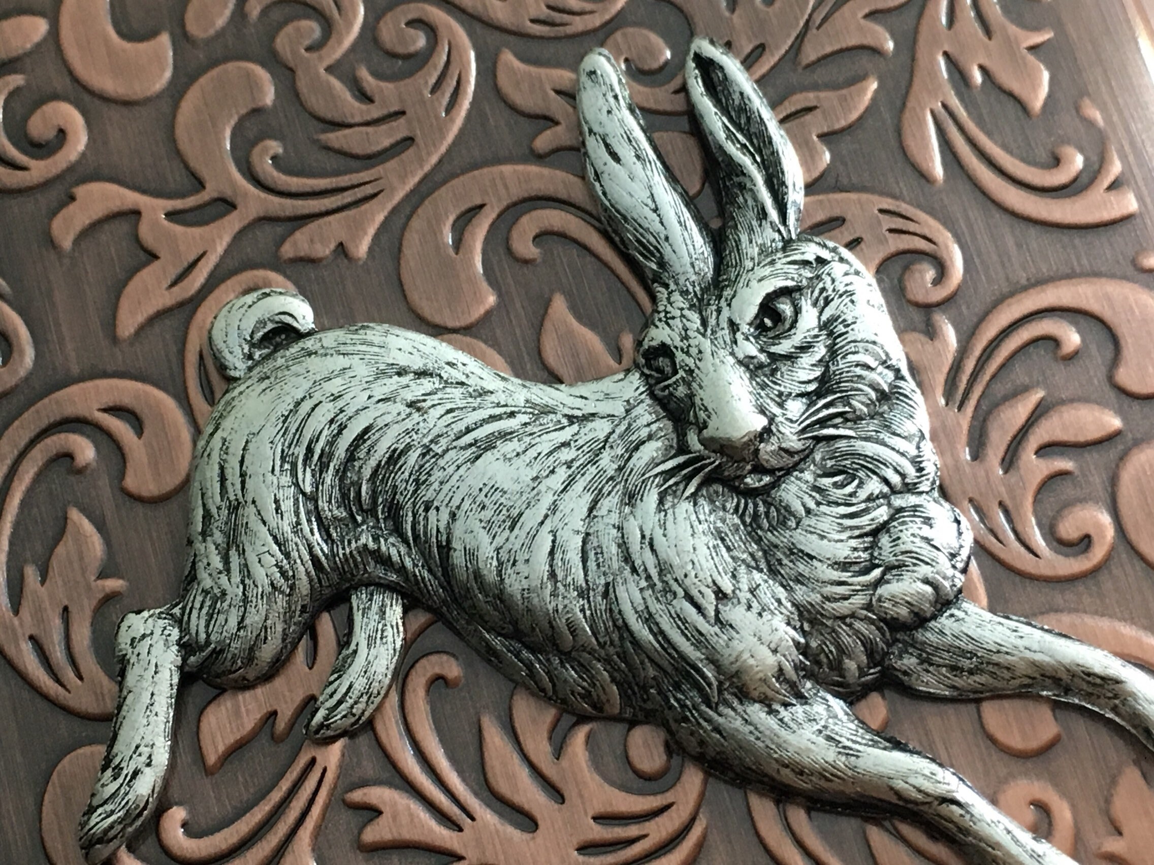 Bunny Rabbit Large Cigarette Case Antiqued Copper Plated Metal | Etsy
