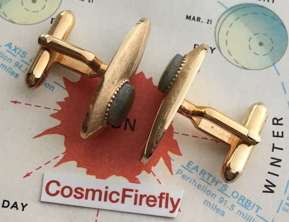 1950's Mid Century Vintage Cufflinks Art Deco Mod… - image 2