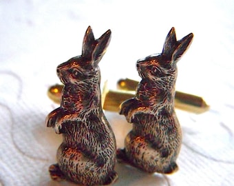 Bunny Rabbit Cufflinks Handmade