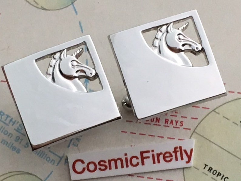 Vintage Unicorn Cufflinks Mid Century Vintage Cufflinks Antique Cufflinks Steampunk Cufflinks Gay Wedding Cufflinks