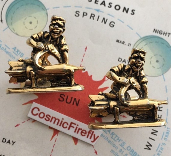 Vintage Rocket Scientist Cufflinks Space Rocket Sh
