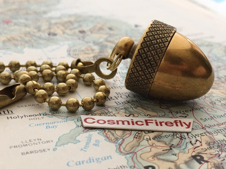 Brass Acorn Fan Pull Steampunk Ceiling Fan Pull Chain