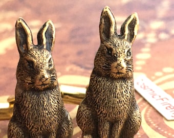 Handcrafted Rabbit Cufflinks Brass & Class Men's Accessories Gifts Victorian Steampunk Fashion Vintage Inspired Brass Bunny