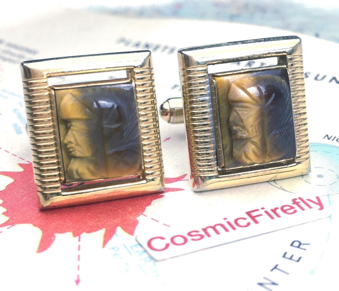Fresh Look at Mid Century Vintage Art Deco Men S Cufflinks Roman Knight