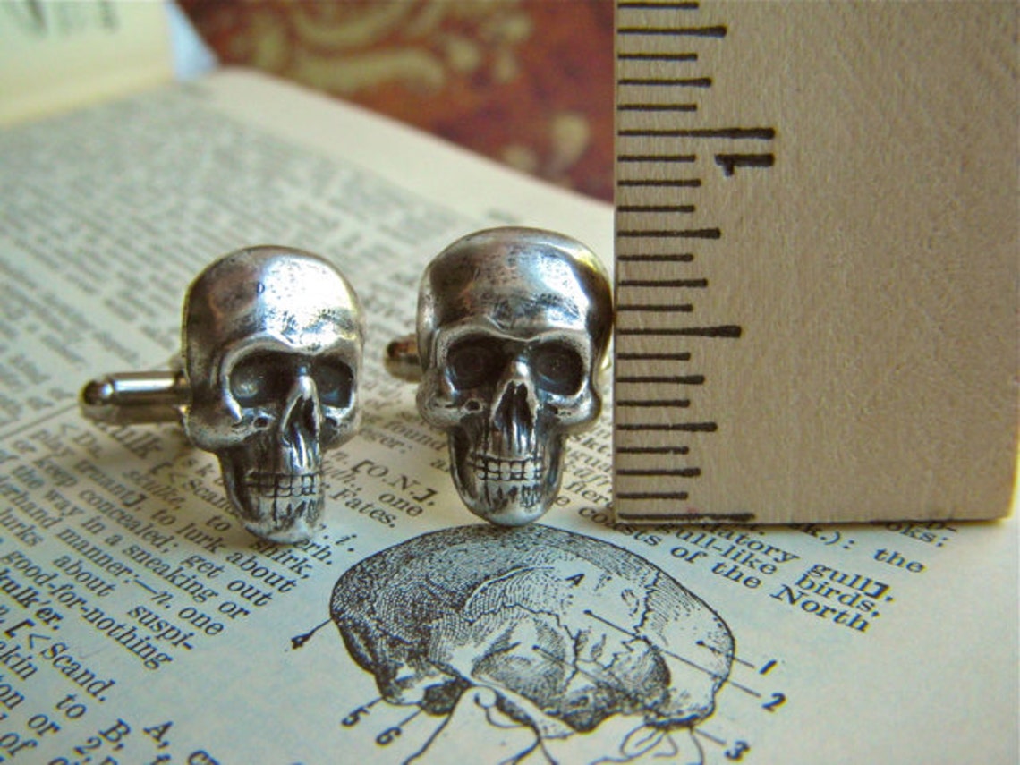 Men's Cufflinks Skull Cuff Links Gothic Victorian Skull Etsy