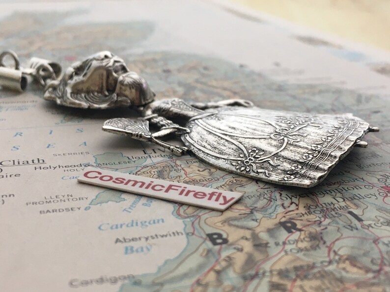 Silver Lion Necklace Lion Head Girl Victorian Steampunk | Etsy