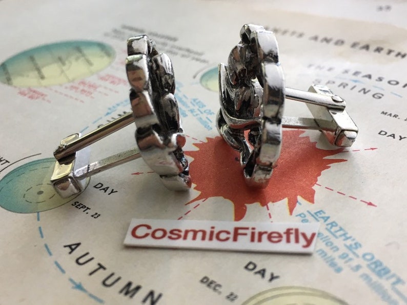 Silver Plated Magic Genie Cufflinks Men/'s Cufflinks Alladin Cufflinks Genie Lamp Cosplay Cufflinks Mid Century Vintage Cufflinks