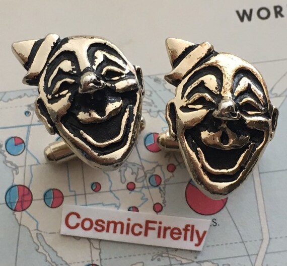 Men's Mid Century Vintage Circus Clown Cufflinks