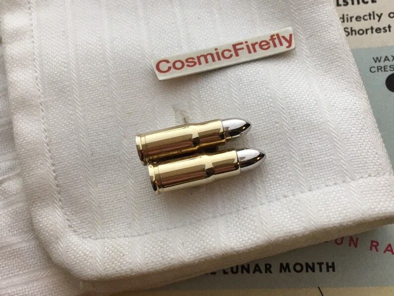 Mid Century Vintage Double Bullet Cufflinks 1950/'s SWANK Brand