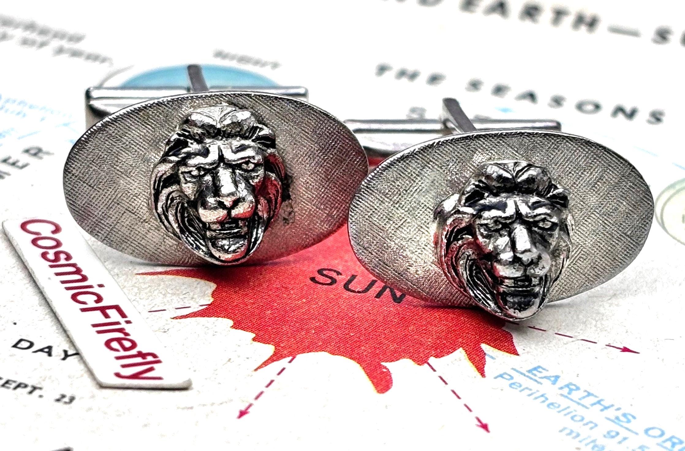 Small 1950's Vintage Lion Cufflinks Novelty Men's Leo Gifts - Etsy