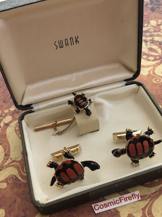 Baby Turtle Cufflinks SWANK Cufflinks Vintage Cuff