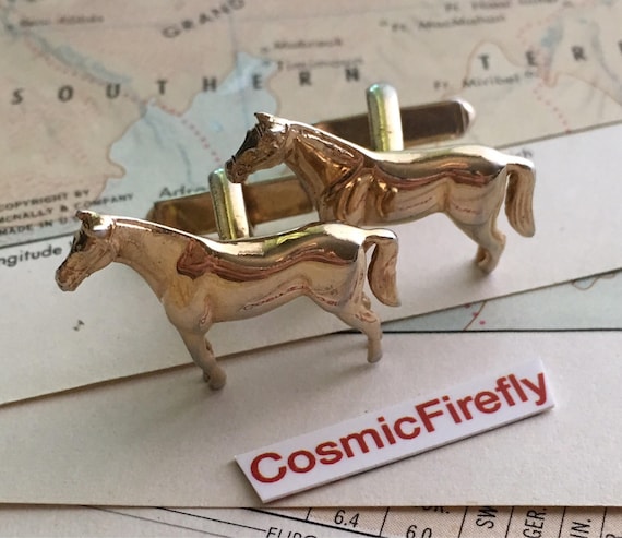 Horse Cufflinks Men's Vintage Cufflinks SWANK Cuff