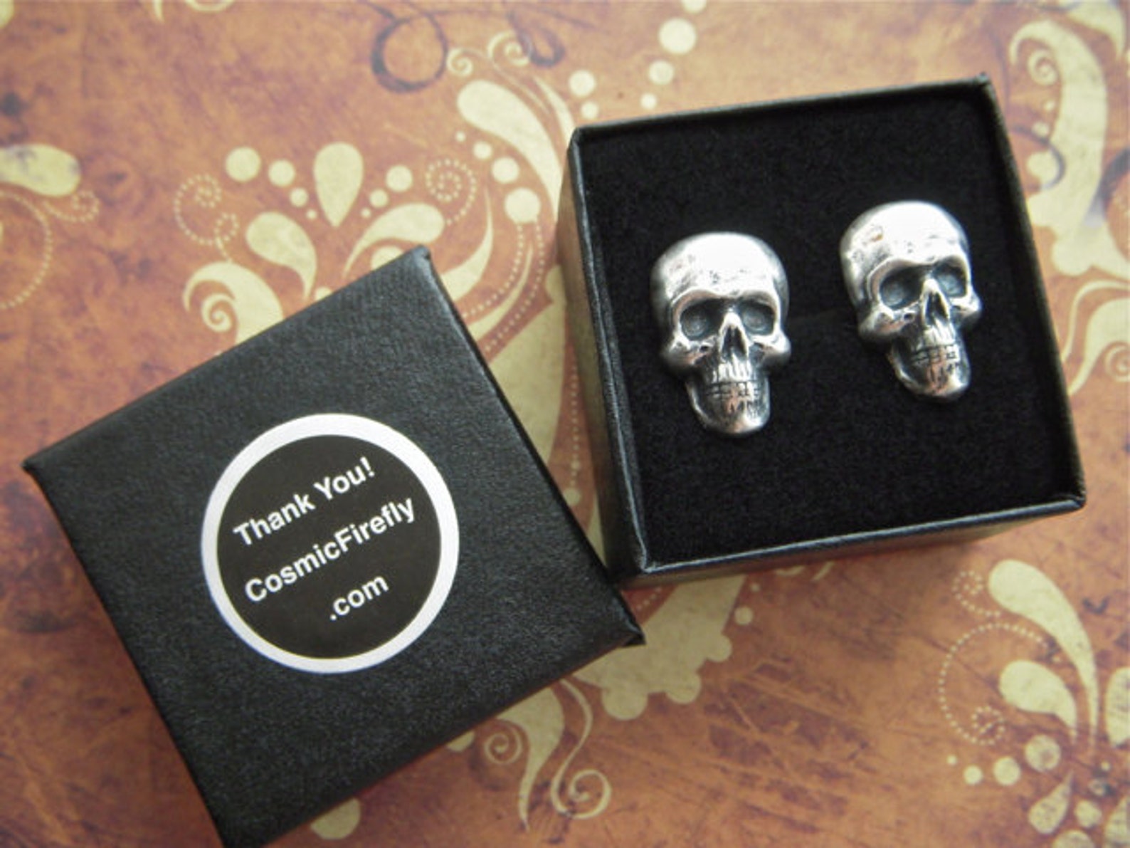 Men's Cufflinks Skull Cuff Links Gothic Victorian Skull Etsy