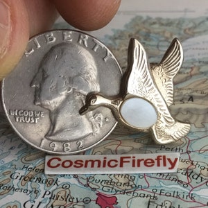 Vintage Flying Duck Cufflinks MOP Mother of Pearl Mid Century 1950's Dad Father's Day image 3