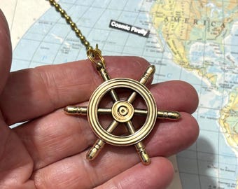 Nautical Ship's Wheel Fan Pull Chain Beach Decor Pirate Boy's Room Decor