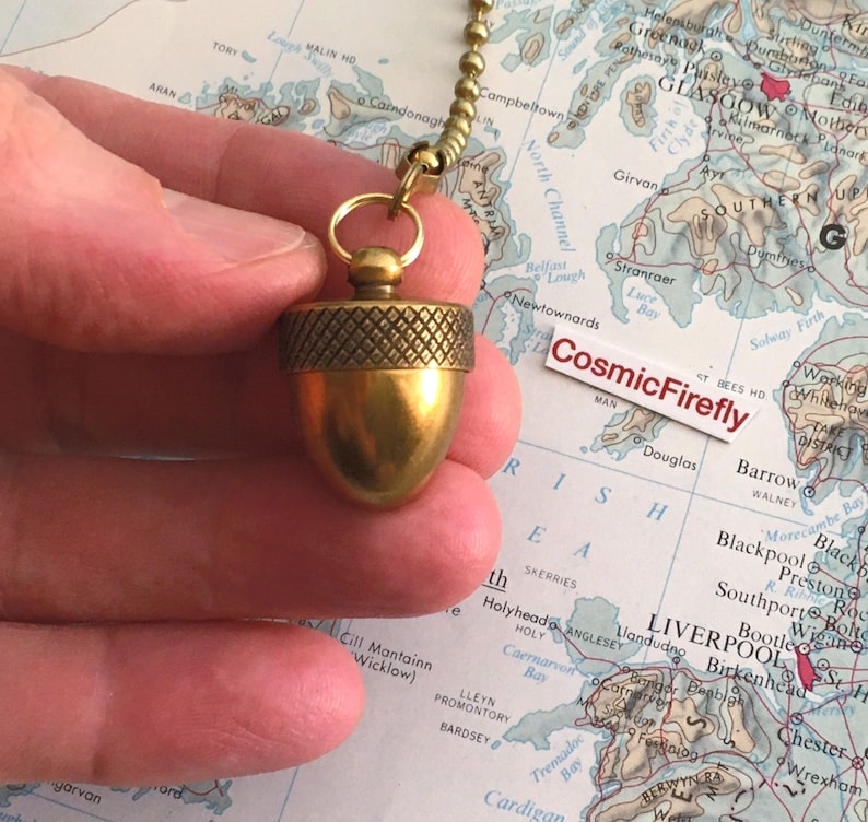 Brass Acorn Fan Pull Steampunk Ceiling Fan Pull Chain - Thumbnail 5