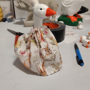 Hand Poured Cement Desk Goose - 6 Inch Painted Statue image 11