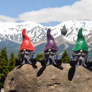 Hand-Poured Concrete Gnome: Garden Decor