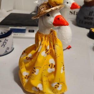 Hand Poured Cement Desk Goose - 6 Inch Painted Statue image 10