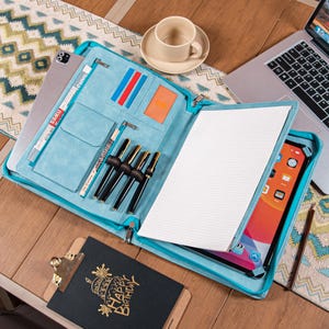 Benutzerdefinierte Vegan Leder Mappe, personalisierte nachfüllbare Mappe, A4 Notizblock Halter, Mappe für Männer, Geschäftsgeschenke, Erntedankgeschenke