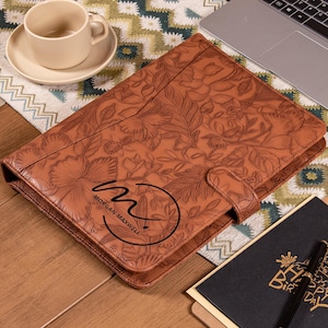3-Ring Binder Portfolio, Personalized PU Leather Padfolio, Women Padfolio, Custom A4 Leather Journal with Snap Closure, Christmas Gifts