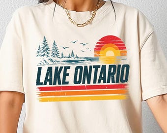 Sudadera del lago Ontario, camiseta de los Grandes Lagos, regalo de recuerdo para vacaciones en el lago, sudadera del lago Ontario desde 1615, regalo para vacaciones en Ontario