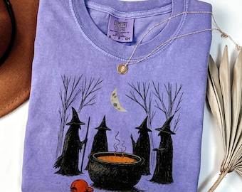 Comfort Colors® Anti Trump Shirt, Spooky Witch Halloween Trump Sweatshirt, Protest Shirt, Human Rights Shirt, Social Justice Feminist Tee