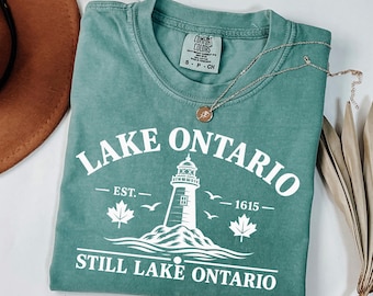 Camiseta Comfort Colors® Lago Ontario Still Lake Ontario, Camiseta Anti Trump, Camiseta Great Ontario, Regalo para amantes de los lagos canadienses, Lago de América