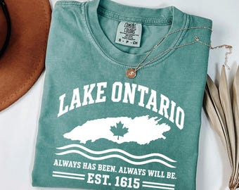 Camiseta Comfort Colors® del Lago Ontario, Siempre ha sido, siempre será, Est. 1615, Camiseta de protesta, Camiseta anti-Trump, Camiseta política de regalo