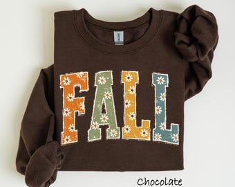 Camisa floral de otoño, linda camisa de otoño, camiseta retro con estampado de margaritas, top acogedor de otoño, camisa de flores silvestres, regalo de otoño, regalo para amantes de las flores, atuendo de otoño