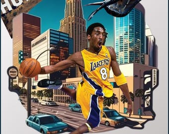 Kobe Bryant Downtown Custom Card - Etsy