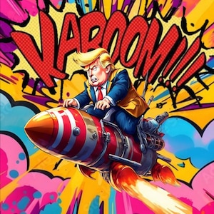 Kundenspezifische Kunstkarte Donald Trump