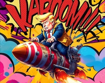 Tarjeta de arte personalizada de Donald Trump