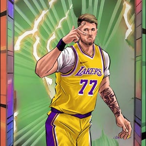 Carte personnalisée Luka Doncic Lakers Manga