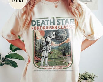 Maglietta da golf di Star Wars, maglietta classica per raccolta fondi della Morte Nera, maglietta classica degli Stormtrooper, maglietta da torneo di golf, maglietta da golf Disney, regalo per il golf