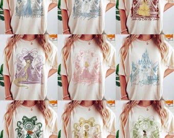 Vintage shirt Disney prinsessen, shirt Disney World, Meet Me at Midnight Assepoester shirt, shirt Princess Club, shirt magisch kasteel, shirt magisch kasteel