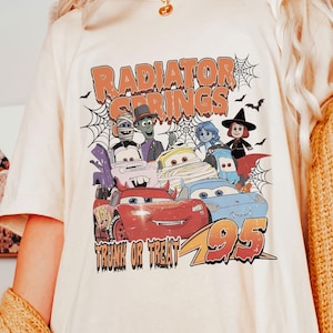 Retro Radiator Springs Cars Movie Halloween Shirt, Lightning McQueen Halloween Shirt, Disney Halloween Trip, Halloween Party, Halloween Gift