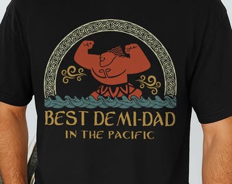 Shirt demi Dad, beste demi-dad in de Stille Oceaan, Disney Moana-shirt, Vaderdag-T-shirt, Vaderdagcadeau, Maui-shirt voor papa, T-shirt papa's sportschool